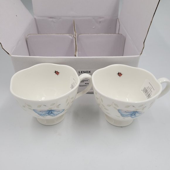 Lenox Butterfly Meadow Porcelain Tea Cup, White/